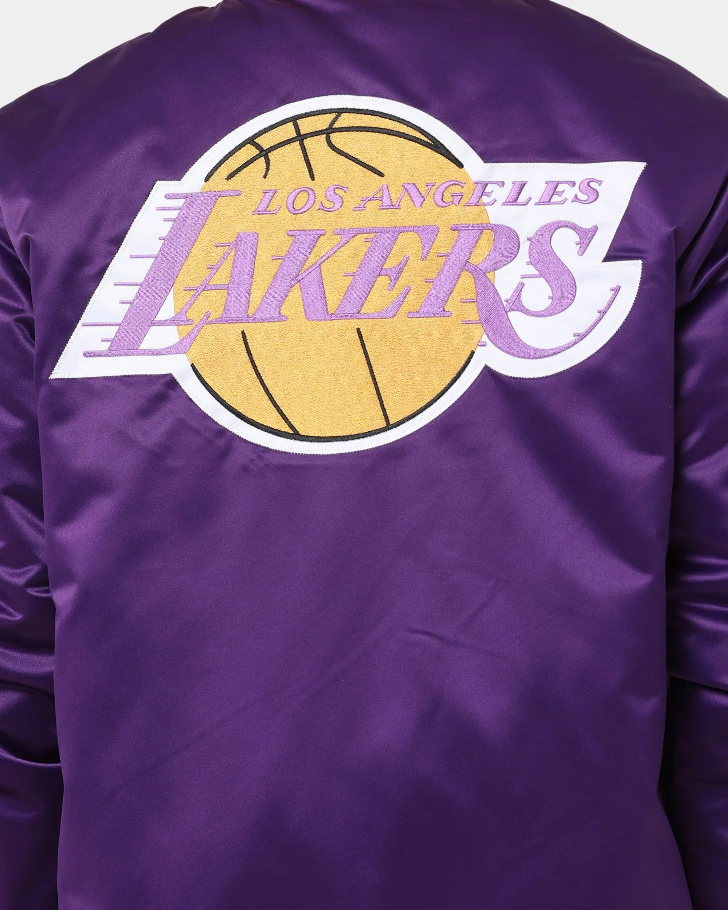 Mitchell & Ness Los Angeles Lakers Heavyweight Satin Jacket Purple