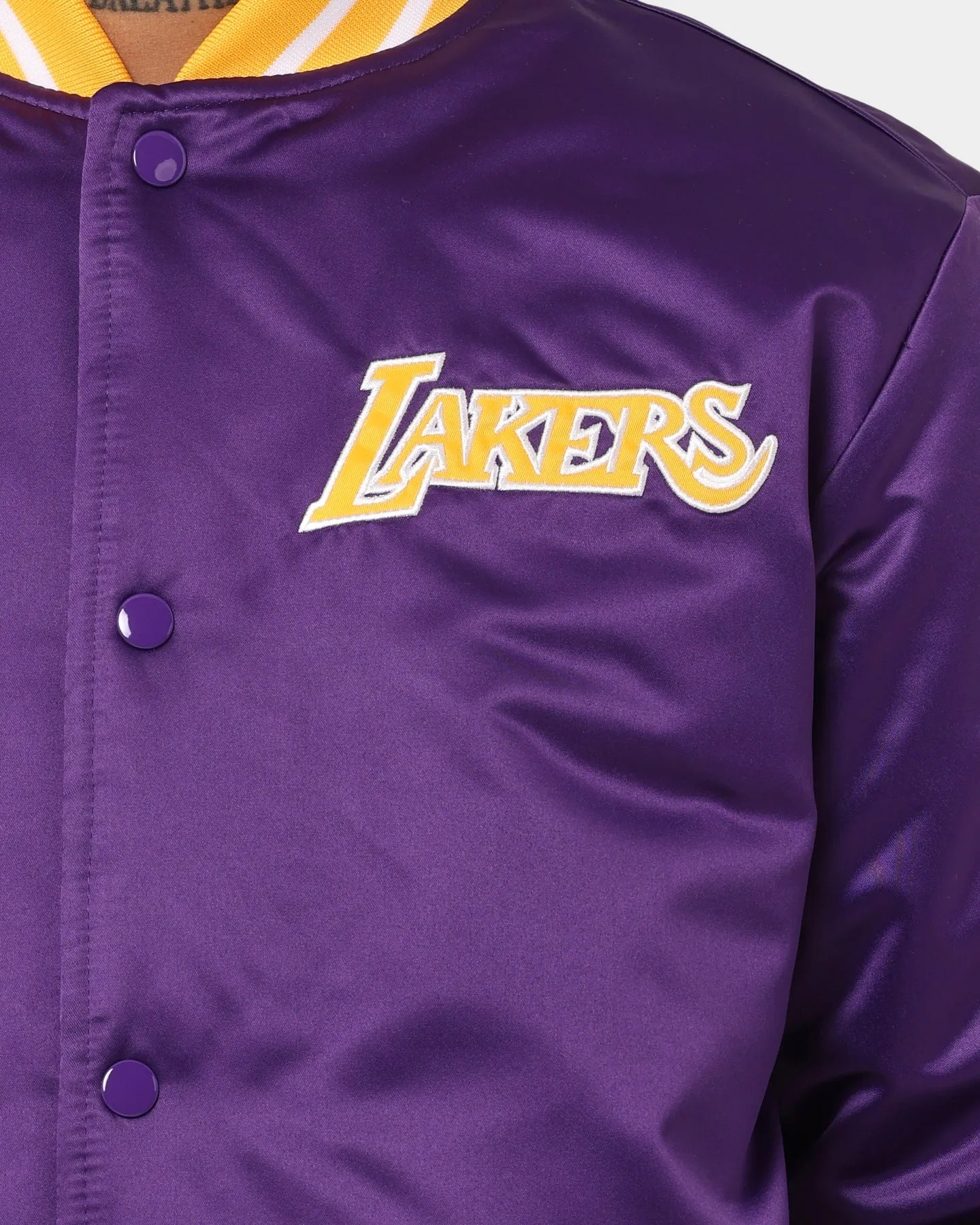 Mitchell & Ness Los Angeles Lakers Heavyweight Satin Jacket Purple