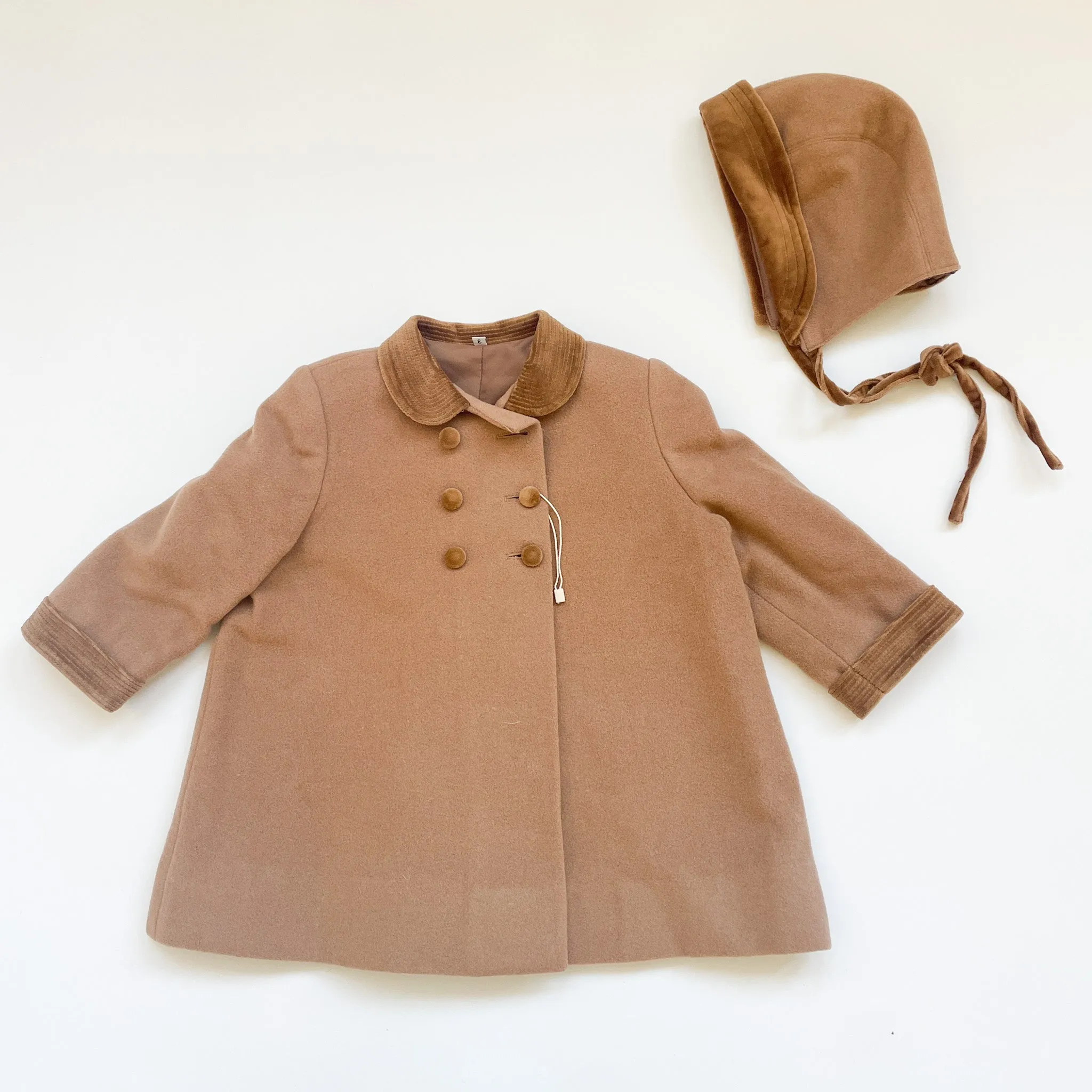 New Tutto Piccolo Brown Coat & Hat / Size 3T