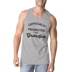 Officially Promoted To Grandpa Mens Grey Tank Top