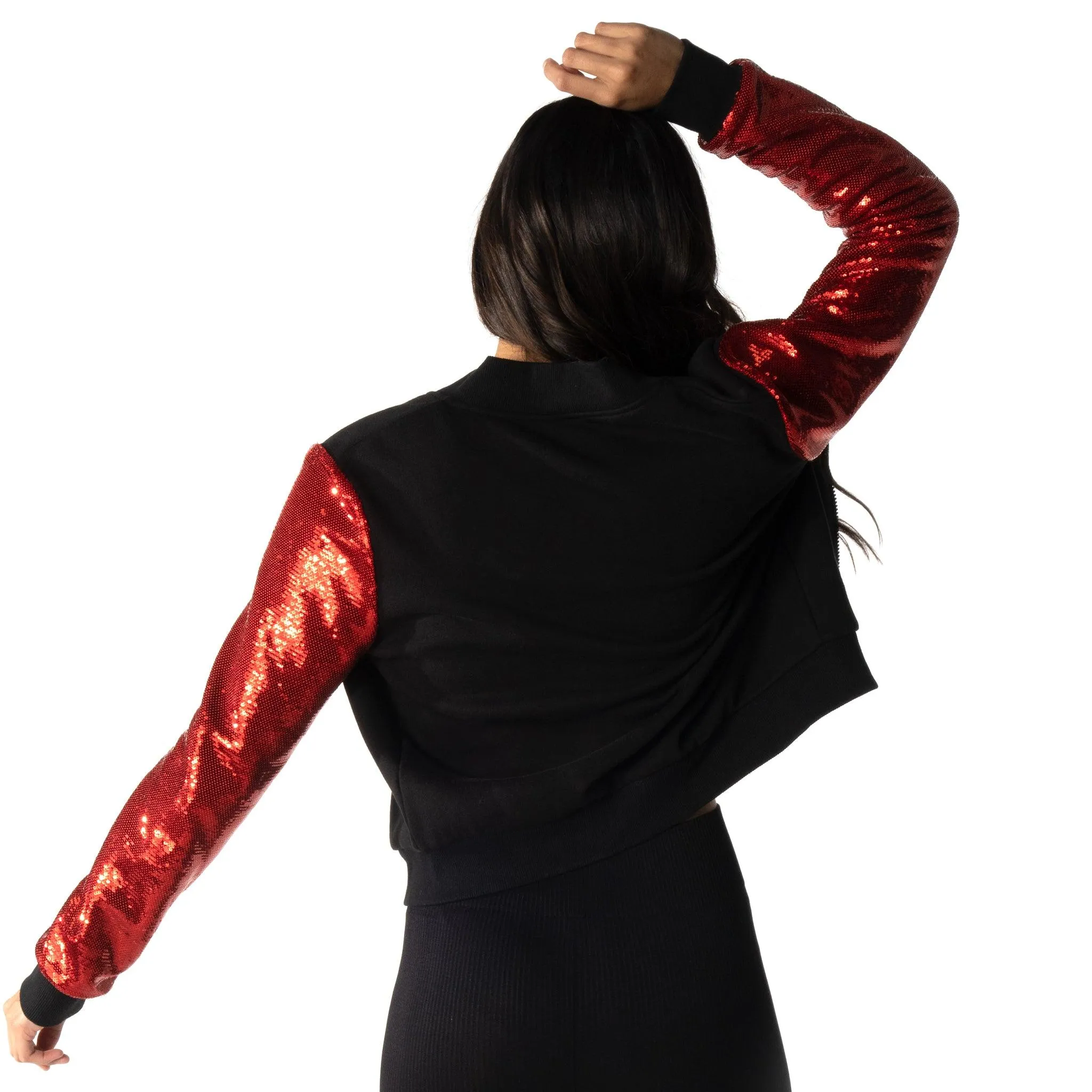 Ohio State Buckeyes Sequin Sleeve Bomber