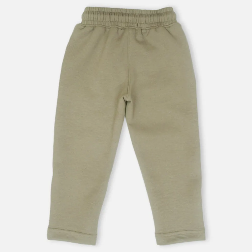 Olive & Grey Regular Fit Track Pant