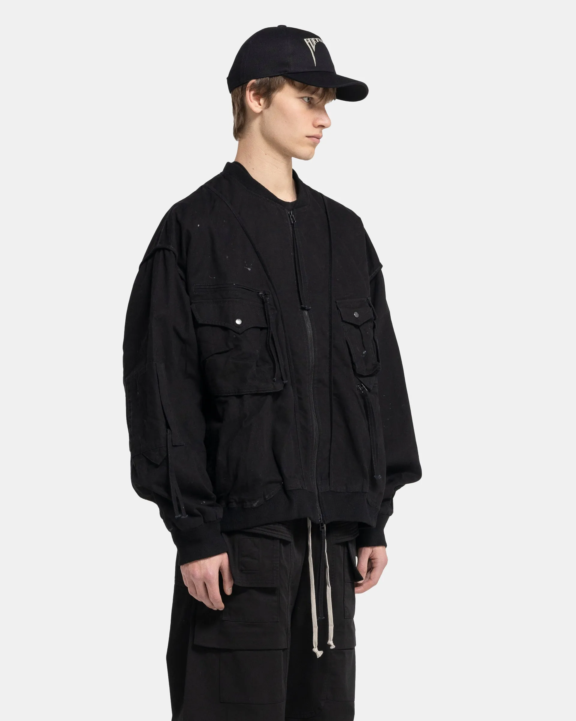 Parachute Cargo Bomber in Washed Black