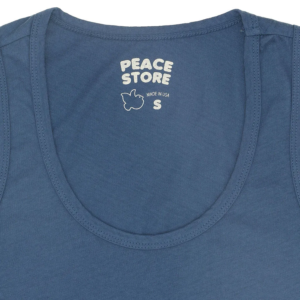 Peace Store Cotton Tank Top - India Ink