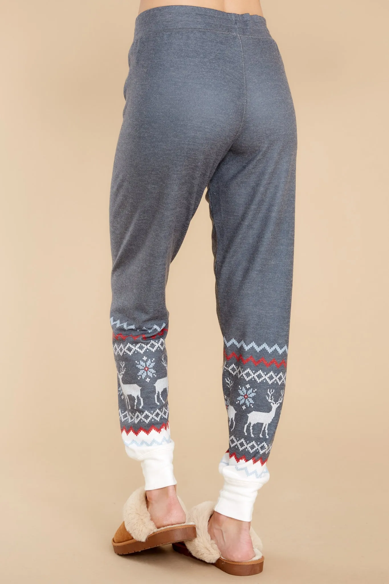 Peaceful Nights Charcoal Multi Print Joggers