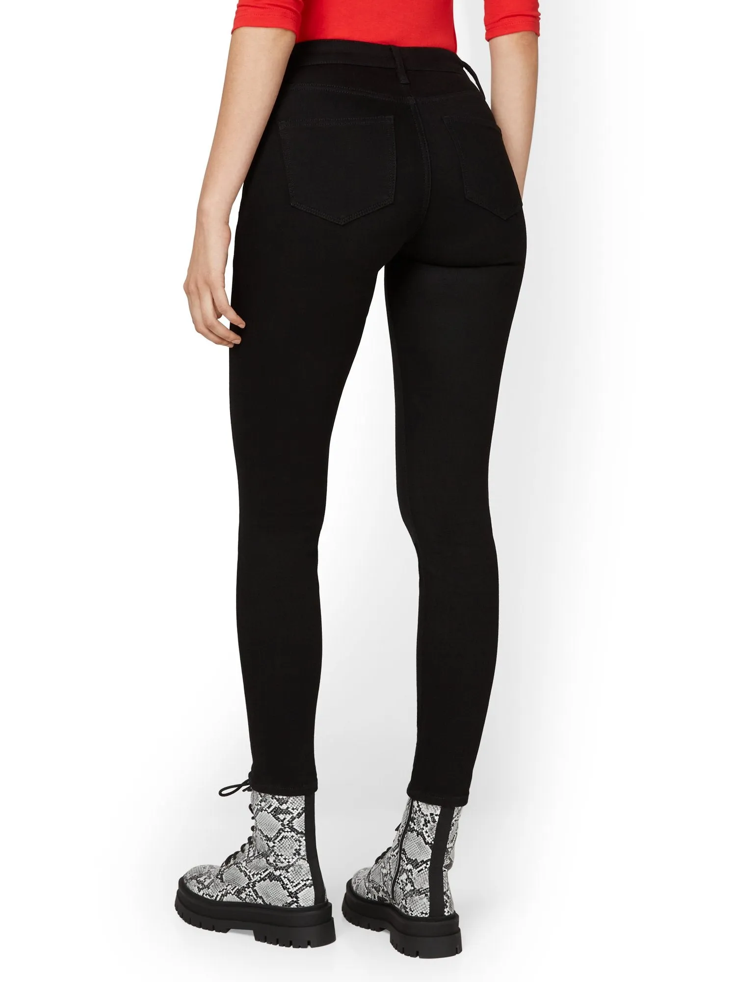 Petite Lexi High-Waisted Super-Skinny Jeans - Black