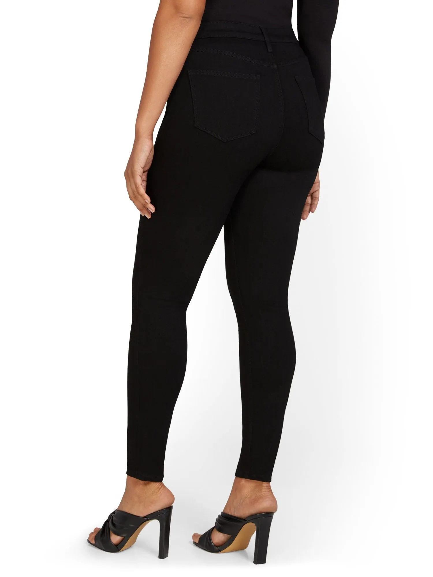 Petite Lexi High-Waisted Super-Skinny Jeans - Black