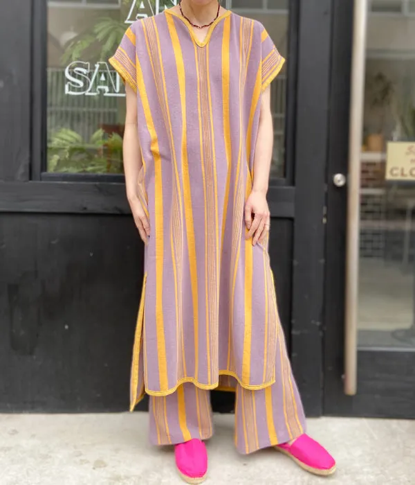 PHEENY/PILE BORDER PONCHO DRESS(LAVENDER)