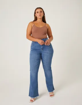 Plus Size Stretch Denim Flare Jeans