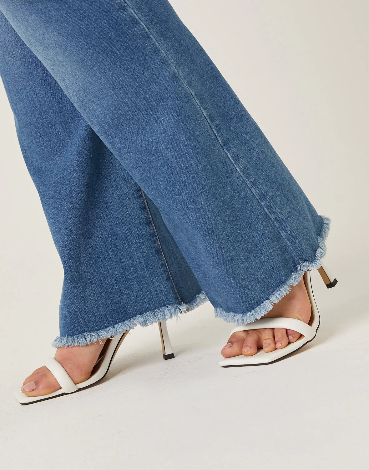 Plus Size Stretch Denim Flare Jeans