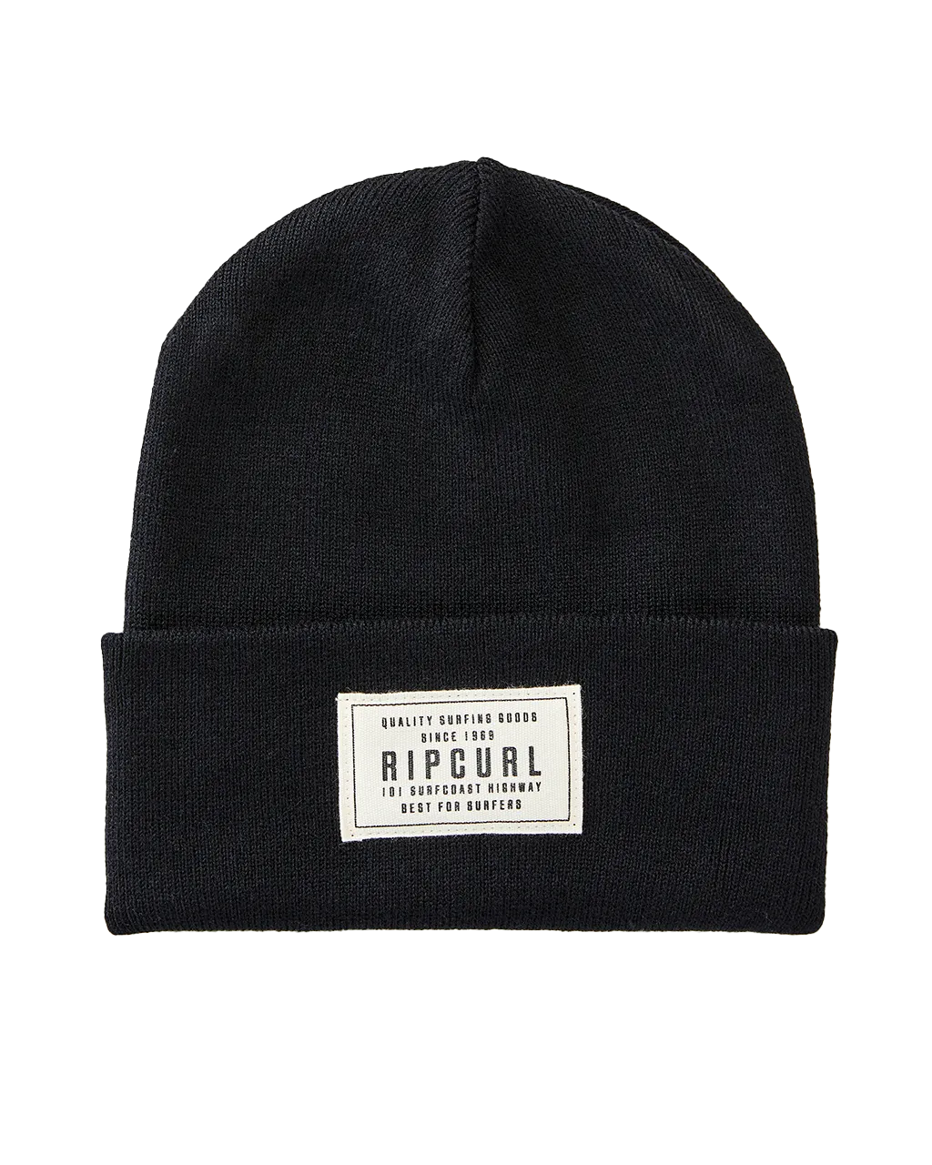 Premium Surf Tall Beanie in Black