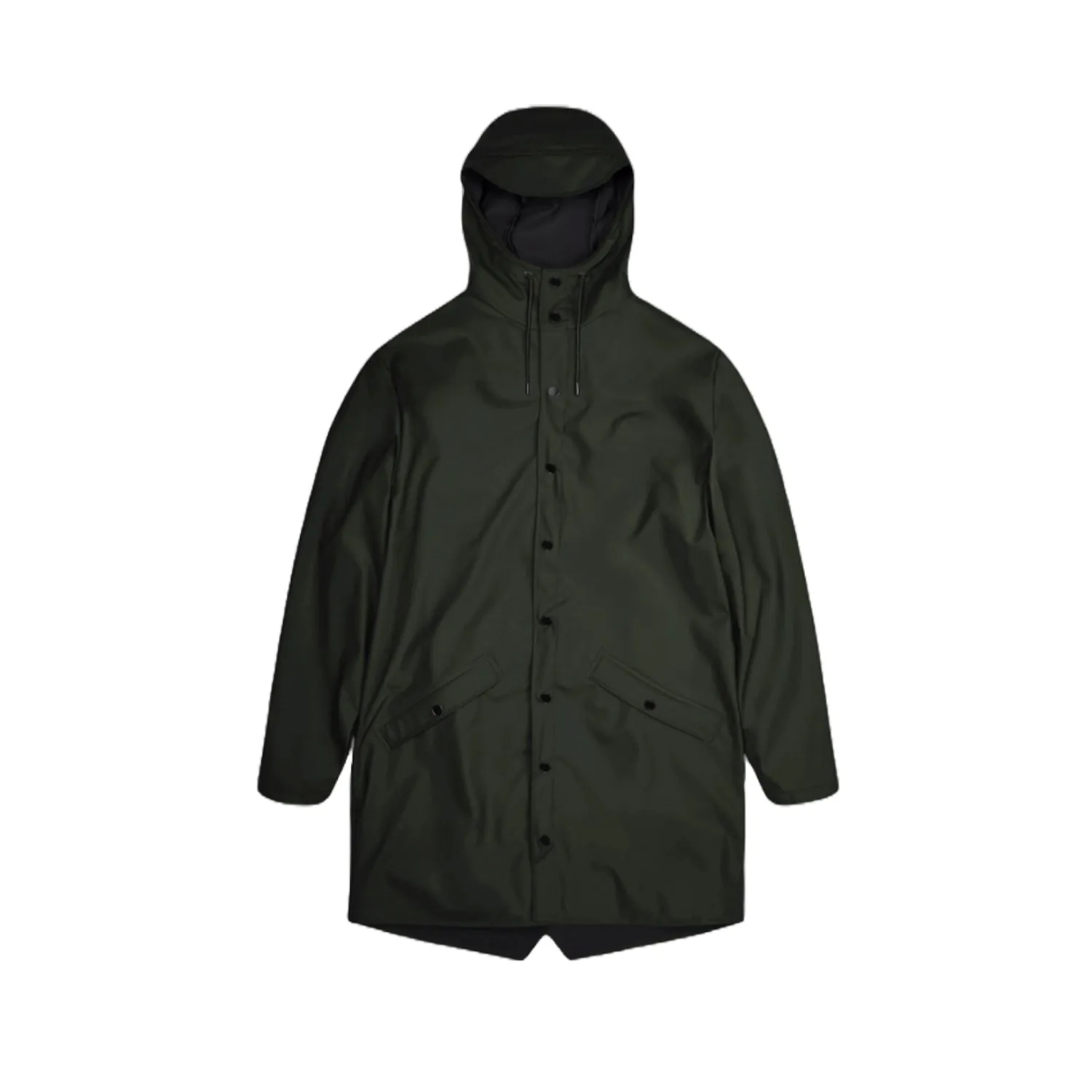 Rains Unisex Long Jacket W3 in Green