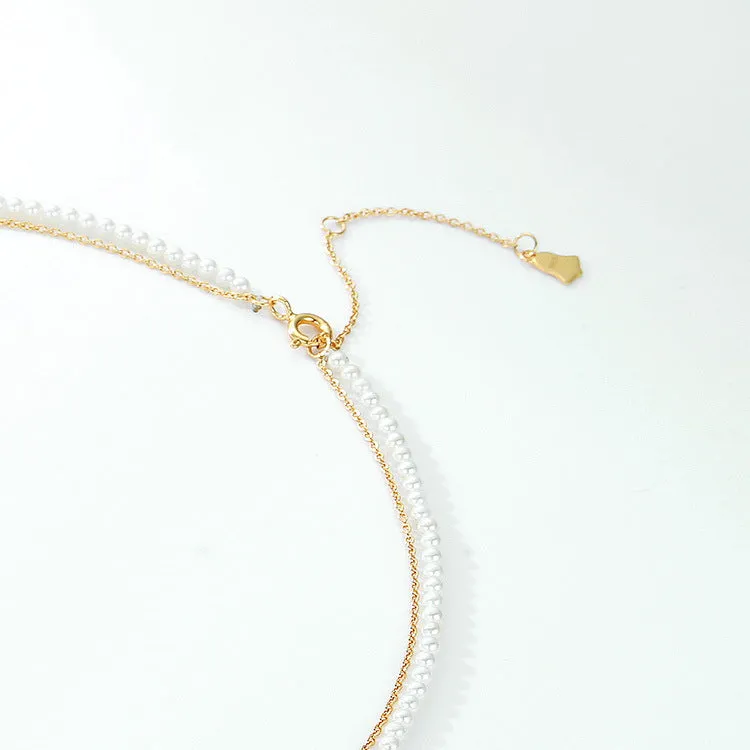 Rice Pearl Layered Necklace