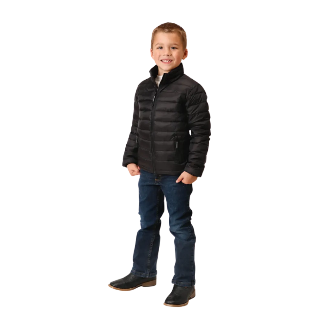 Roper Kid's Nylon Parachute Black Jacket