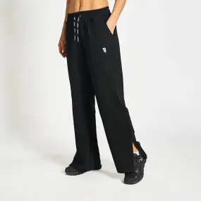 RZIST NEVER SETTLE BLACK WOMEN'S FLARED JOGGERS