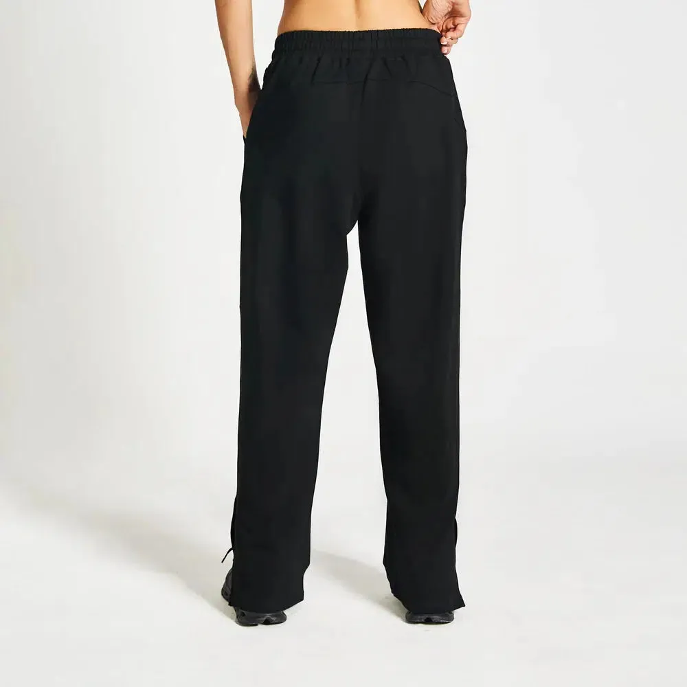 RZIST NEVER SETTLE BLACK WOMEN'S FLARED JOGGERS