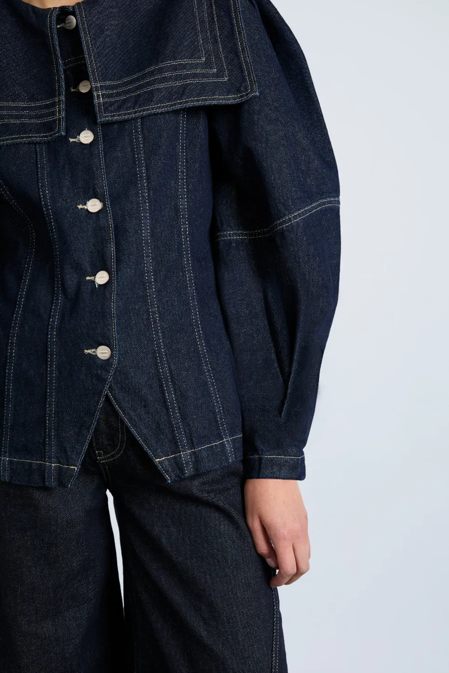 sailor denim jacket - dark indigo