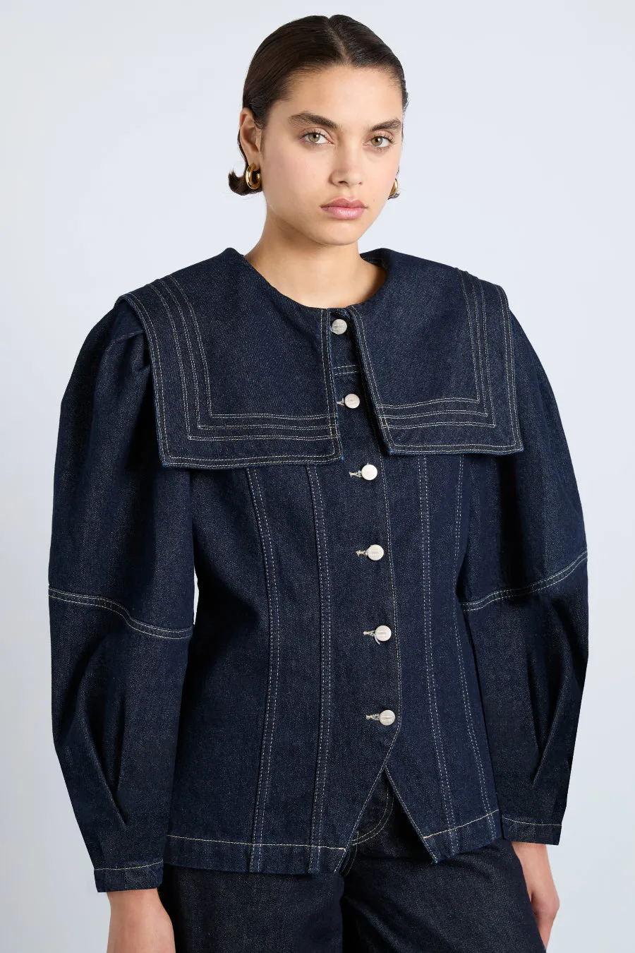 sailor denim jacket - dark indigo