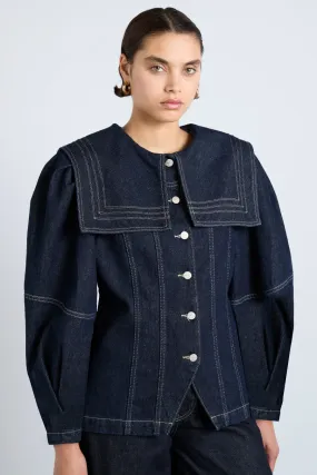 sailor denim jacket - dark indigo