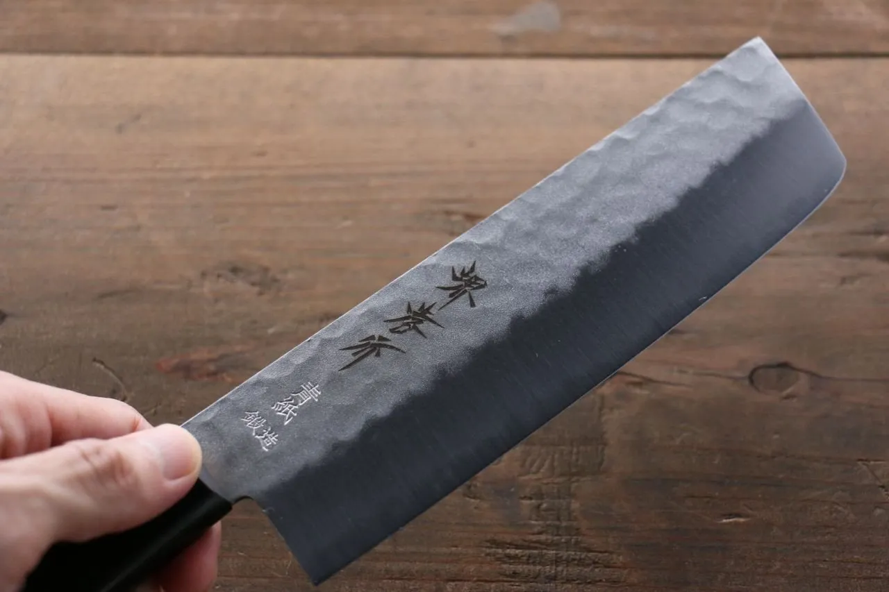 Sakai Takayuki Blue Steel Hammered 3 Layer Nakiri 165mm