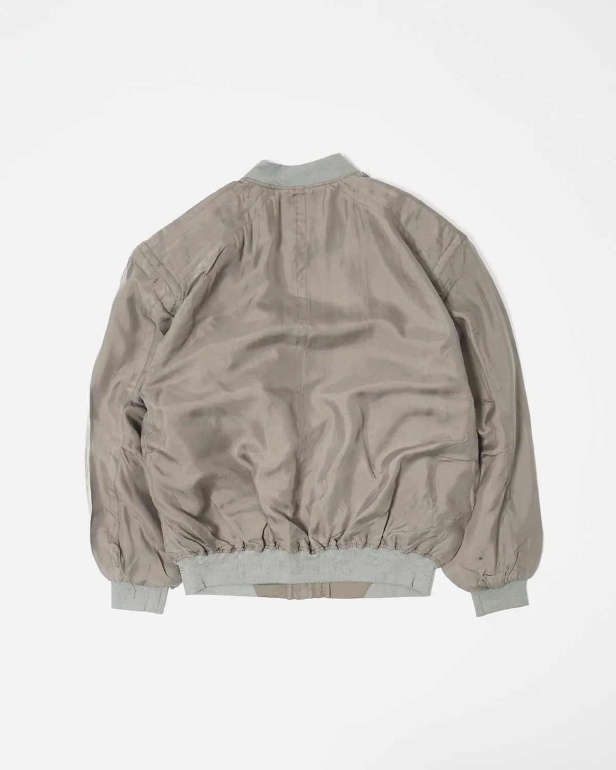 Silk Bomber Jacket / Beige