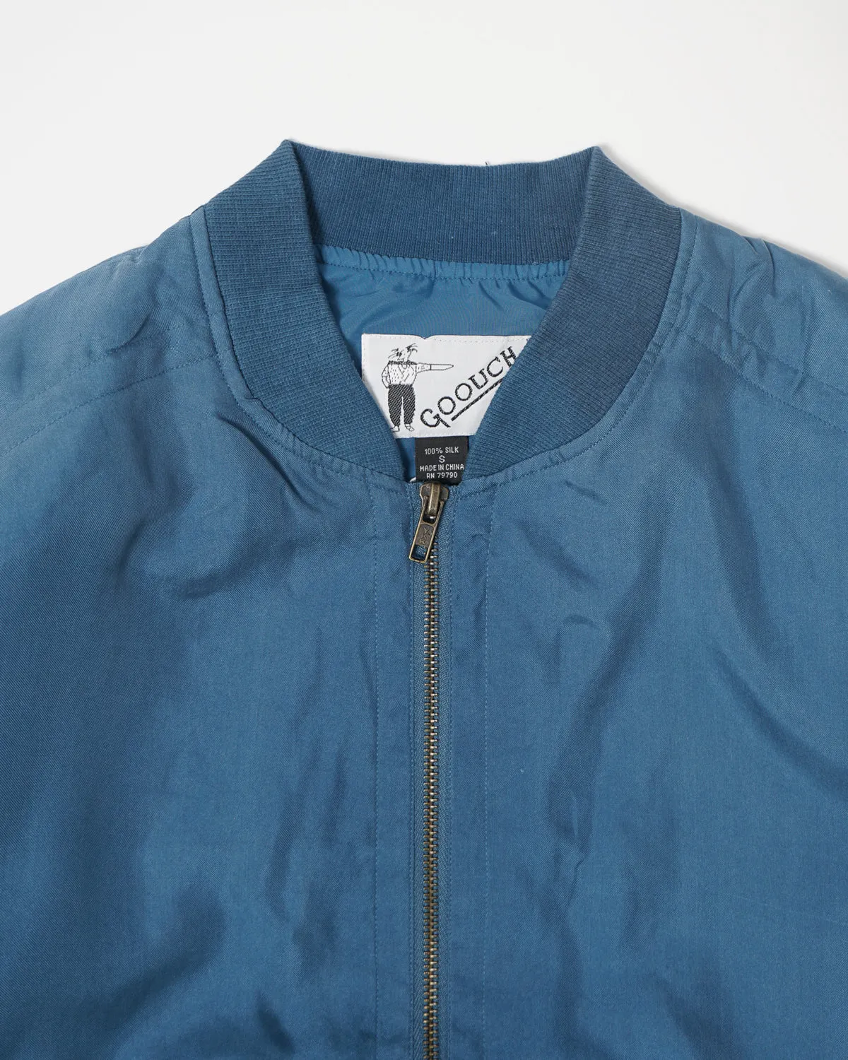 Silk Bomber Jacket / Blue