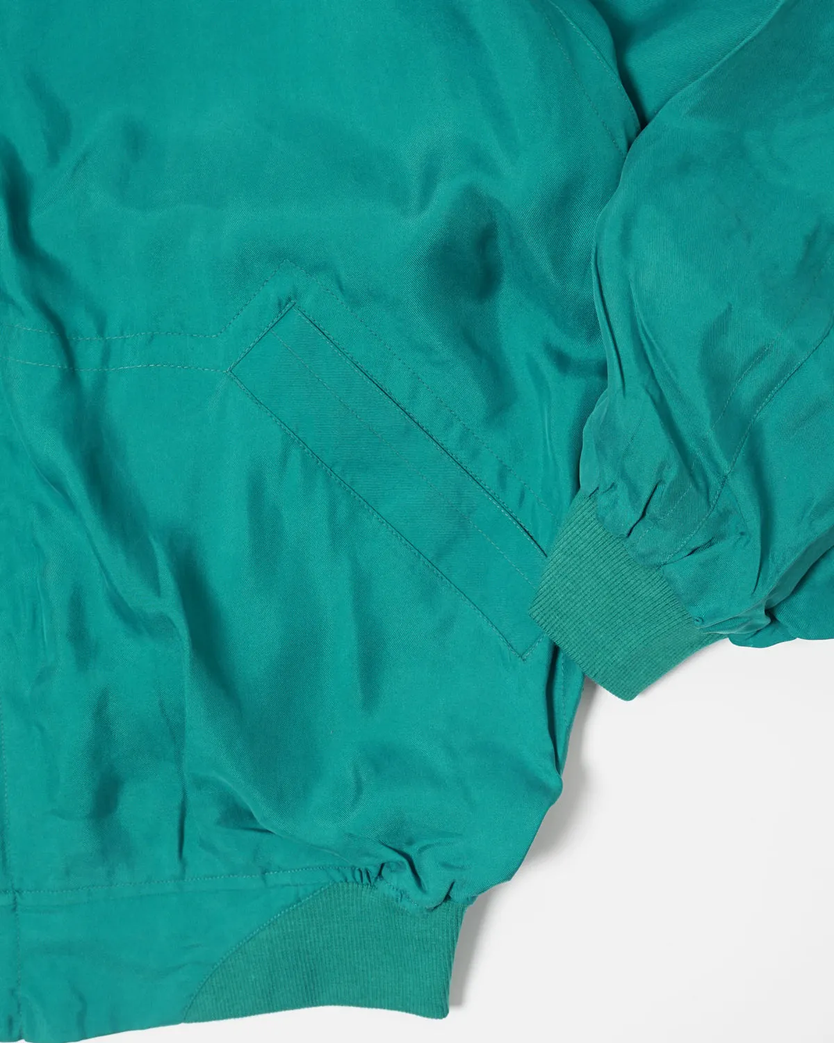 Silk Bomber Jacket / Green