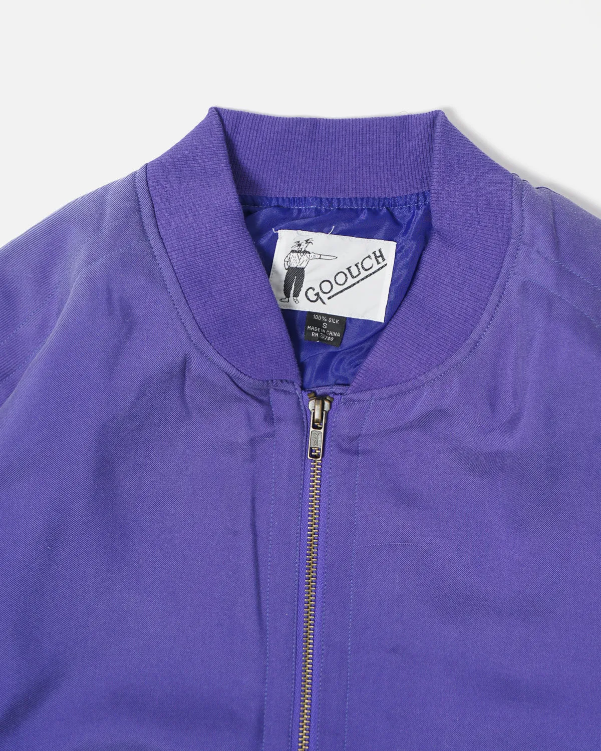 Silk Bomber Jacket / Purple