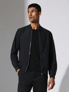 Slim Fit Zip Through Bomber Jacket