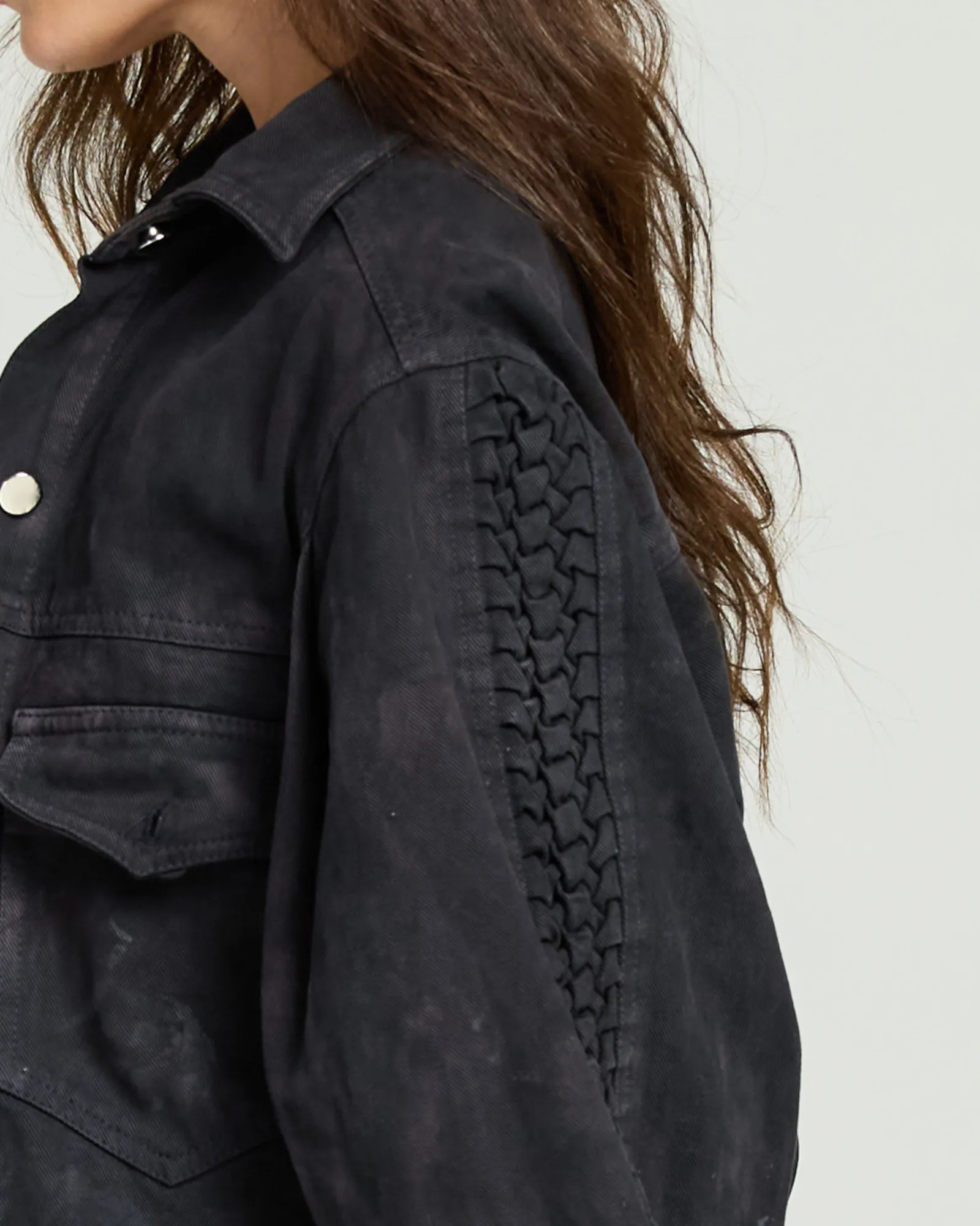 Smocking Denim Jacket