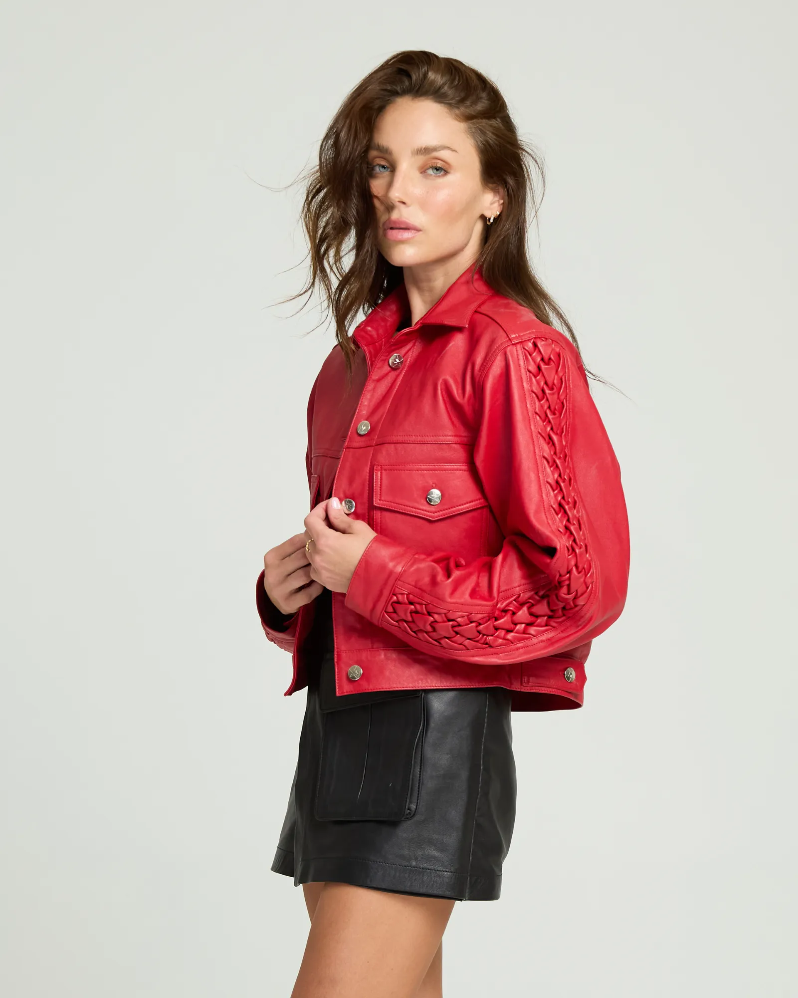 Smocking Leather Jacket