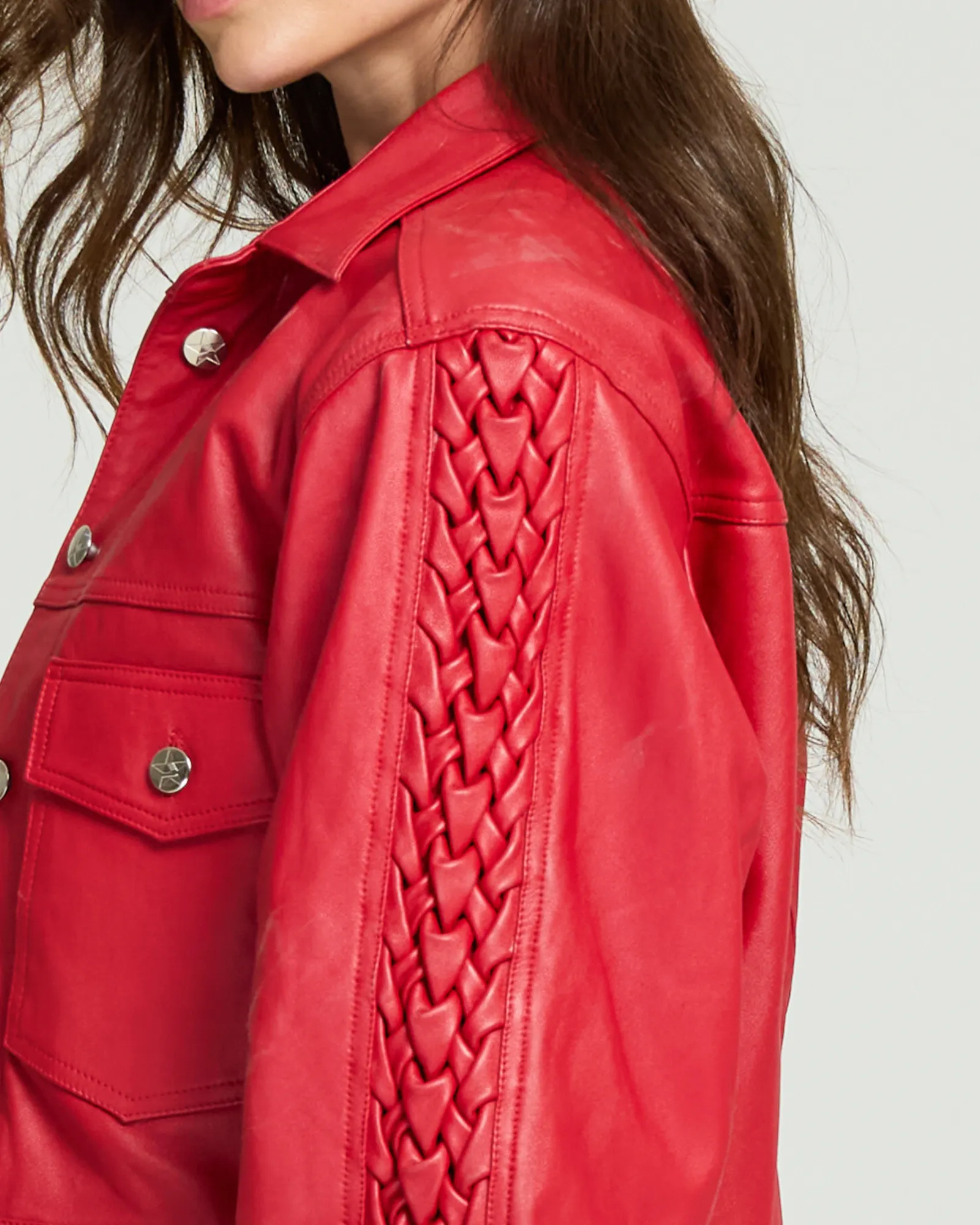 Smocking Leather Jacket