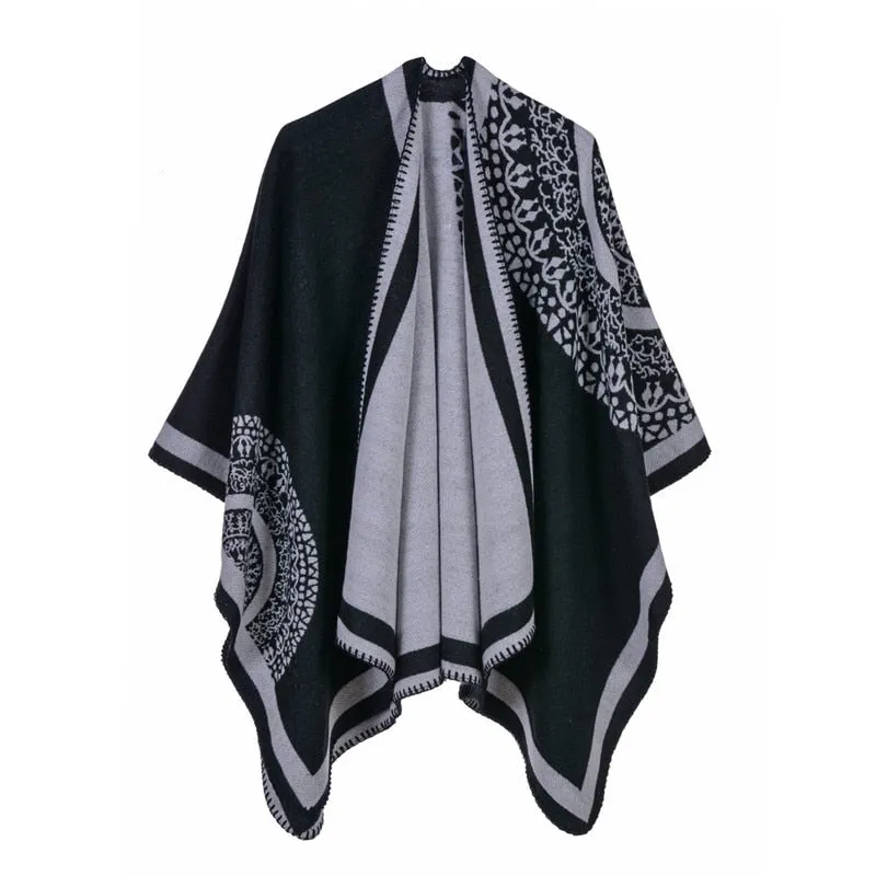 Such Beautiful Sin Geometric Poncho