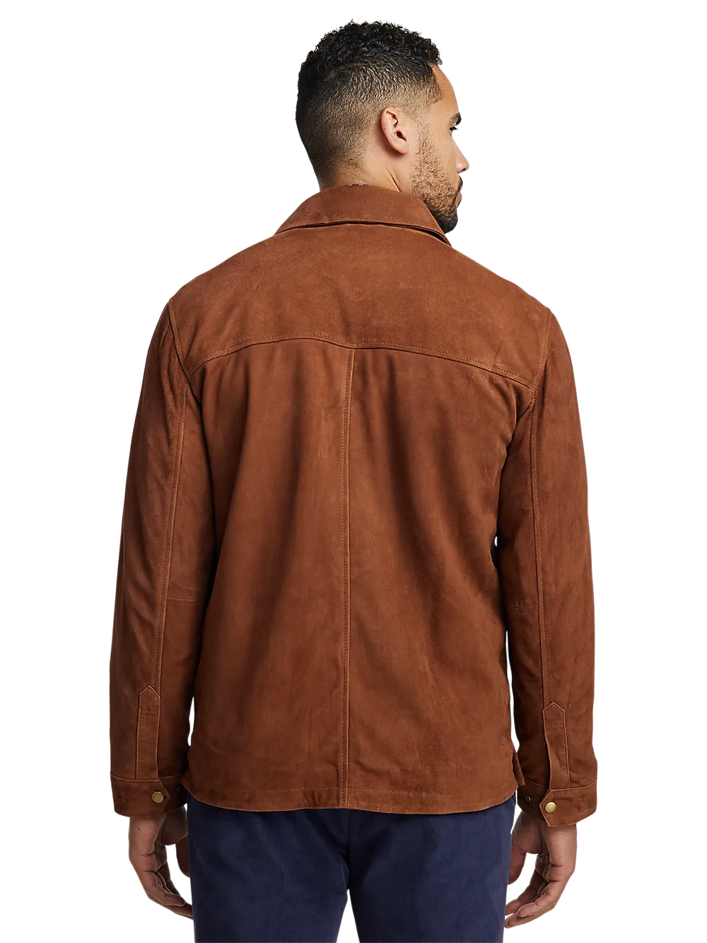 Suede Bomber Jacket - Chestnut