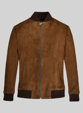 Suede Bomber Leather Jacket