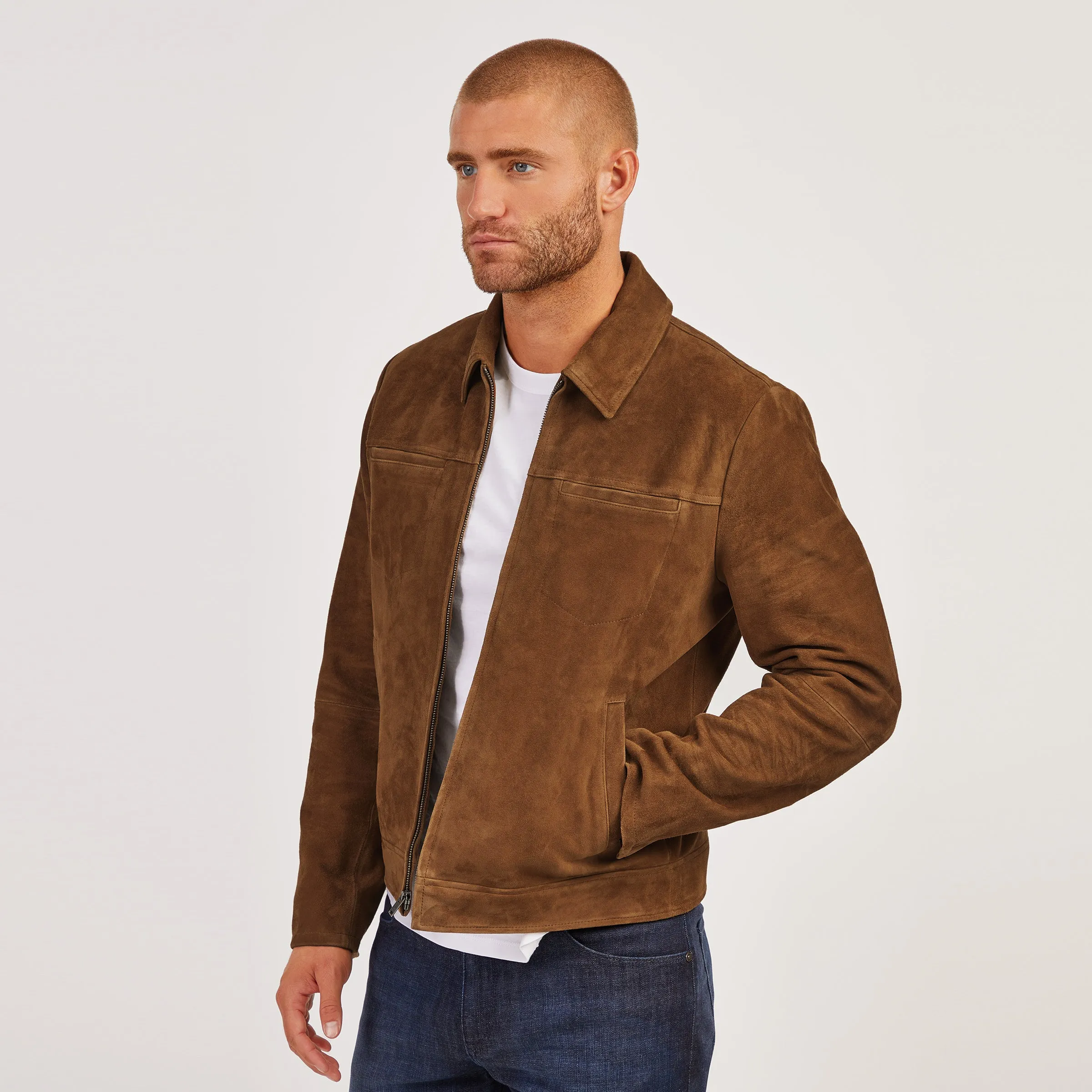 Suede Trucker Jacket