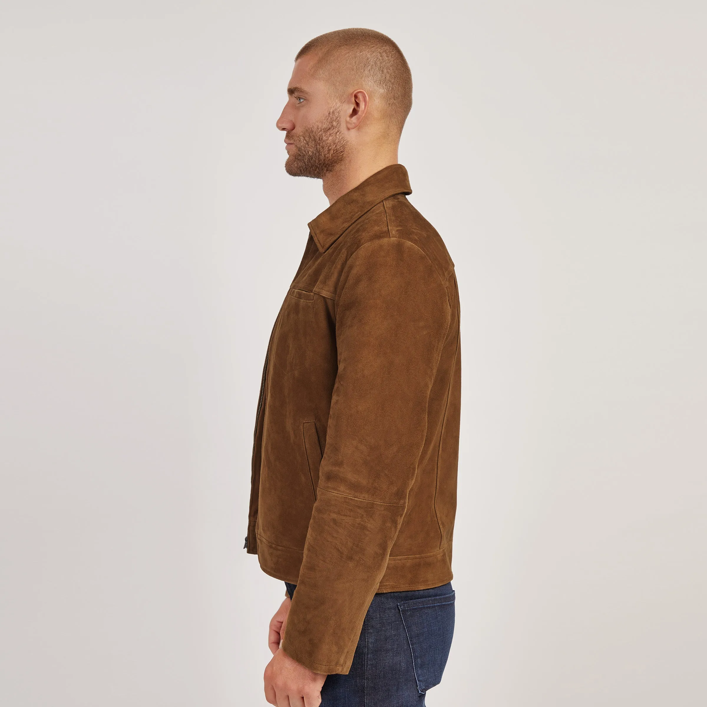 Suede Trucker Jacket