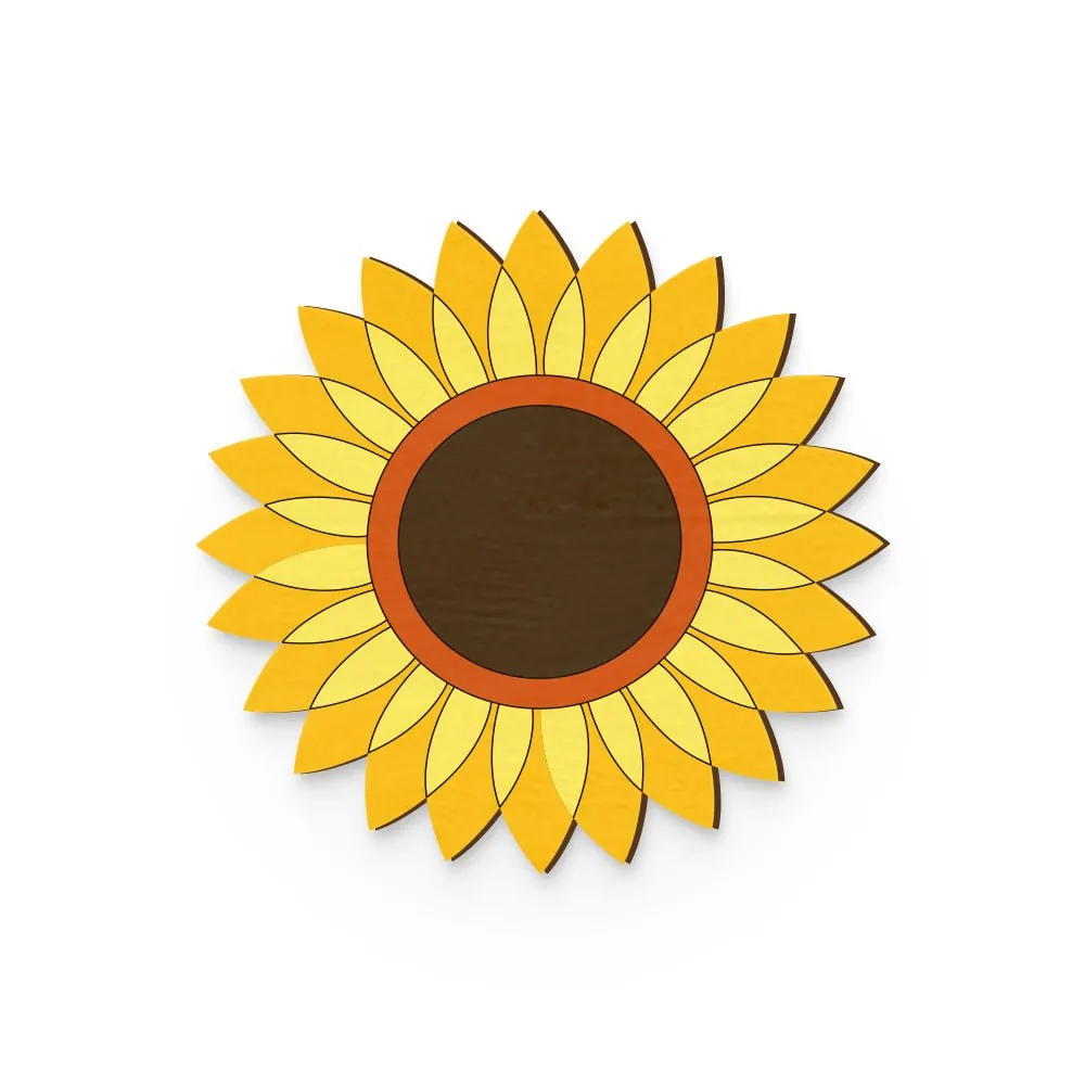 Sunflower Hand Painted Wooden Pin