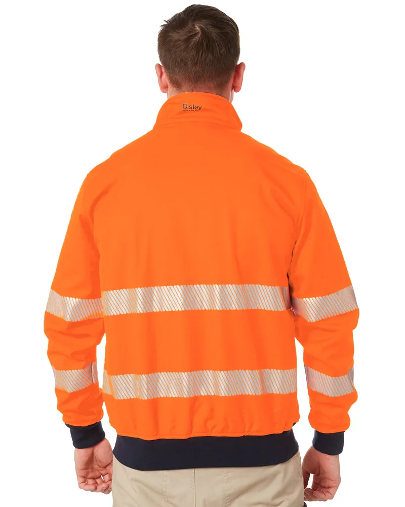 Taped Hi Vis Soft Shell Bomber Jacket - Orange