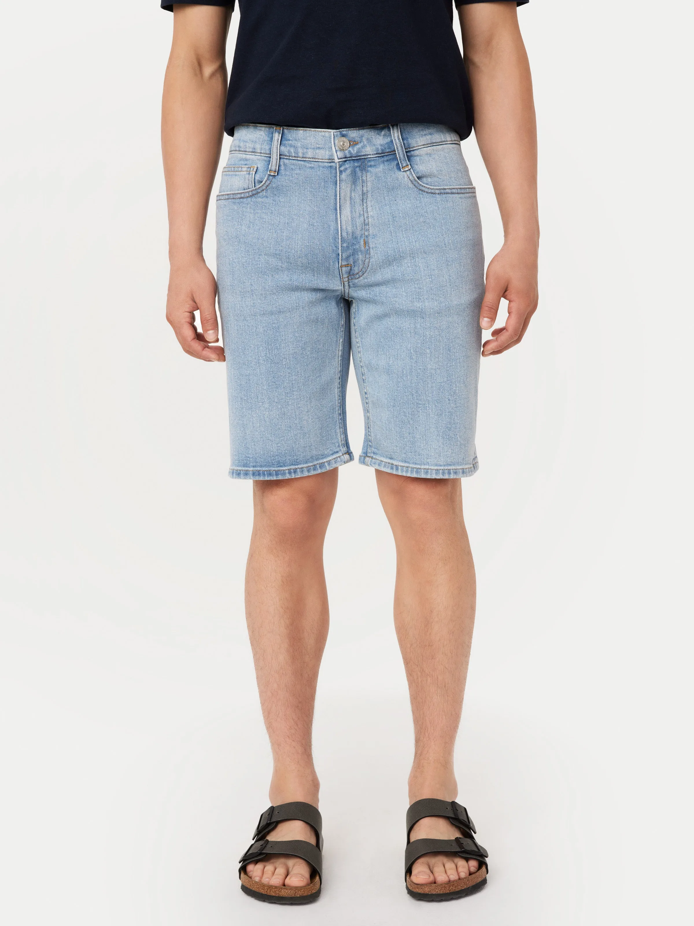 The Adam Slim 10in Short in Washed Blue