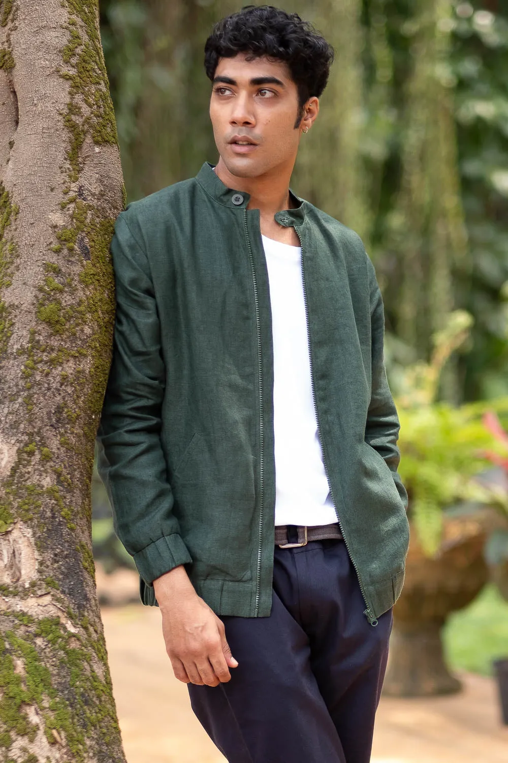 The Linen Bomber Jacket