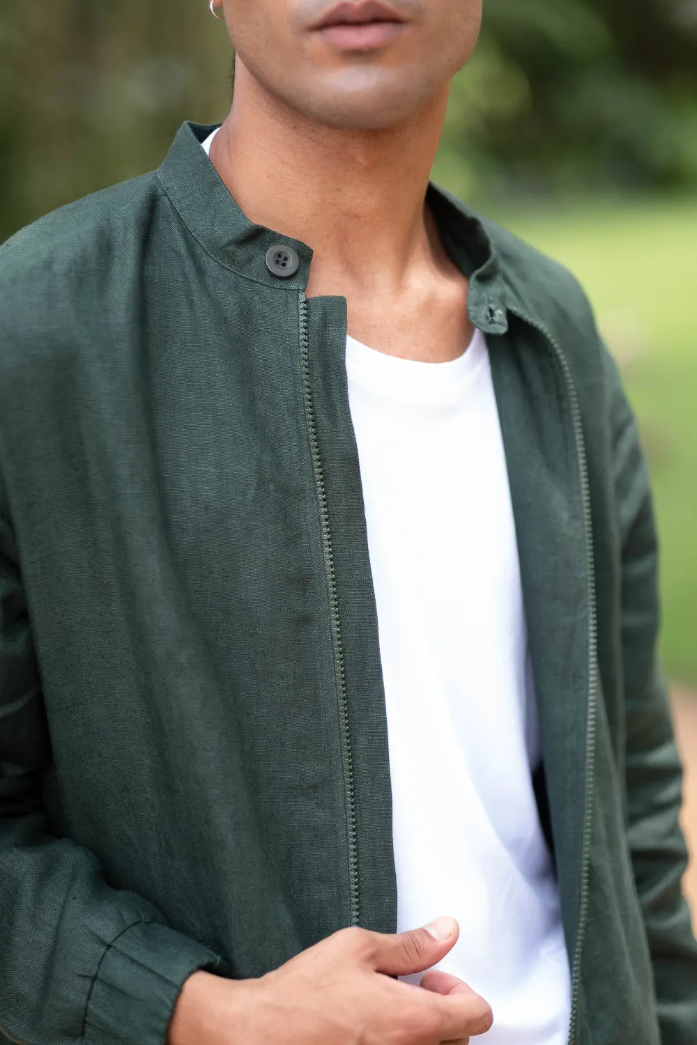 The Linen Bomber Jacket