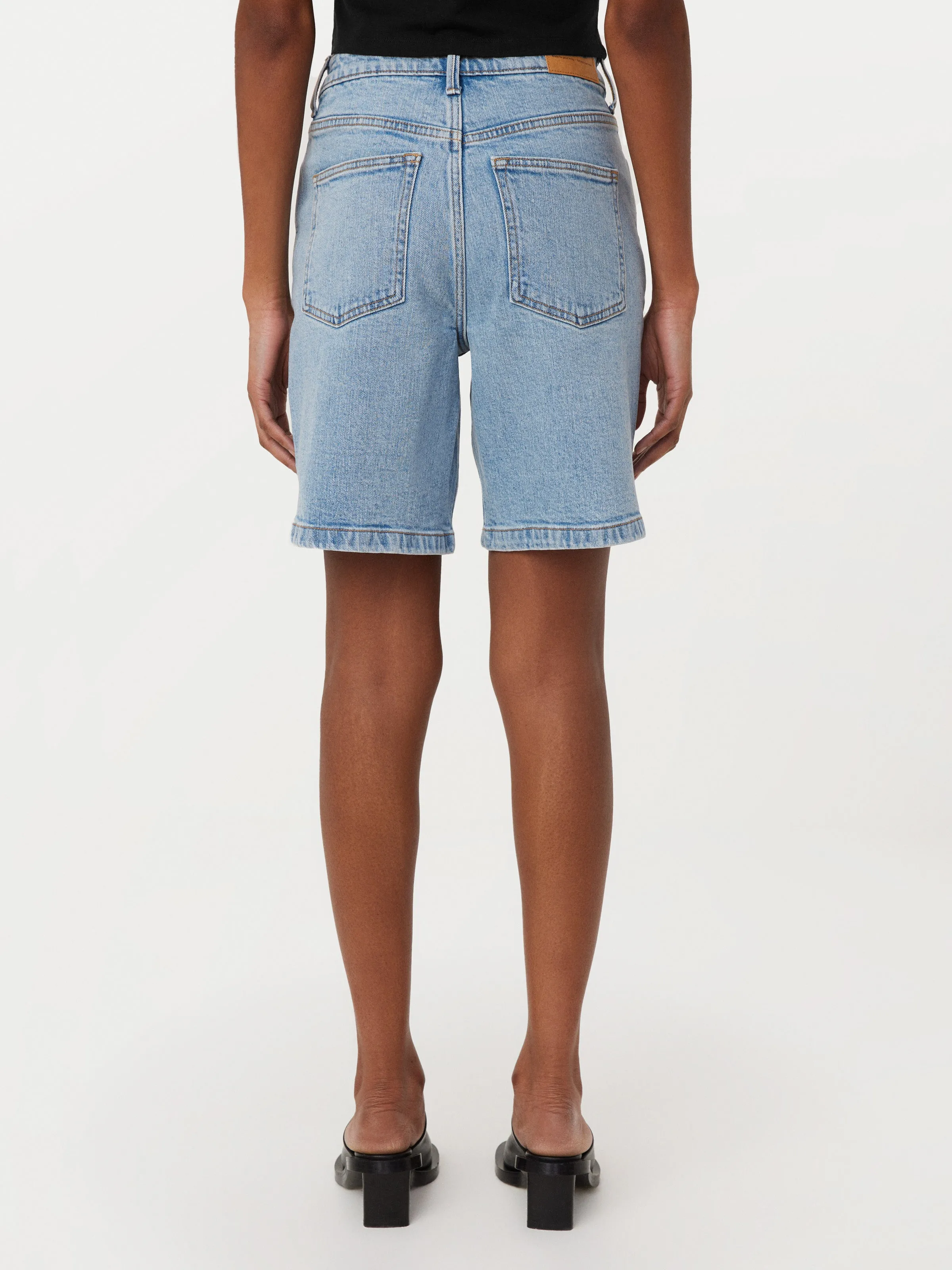 The Patti Bermuda Denim Short in Light Indigo