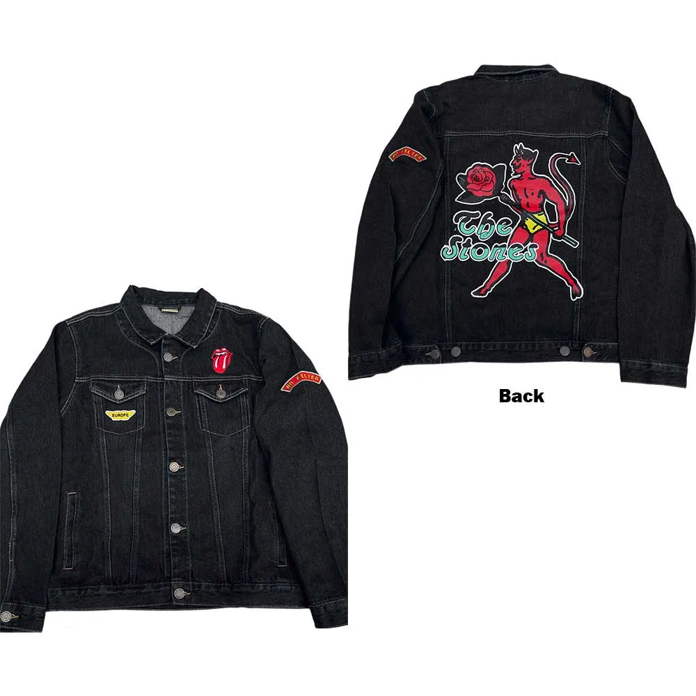 The Rolling Stones Unisex Denim Jacket: Sympathy (Back & Sleeve Print)