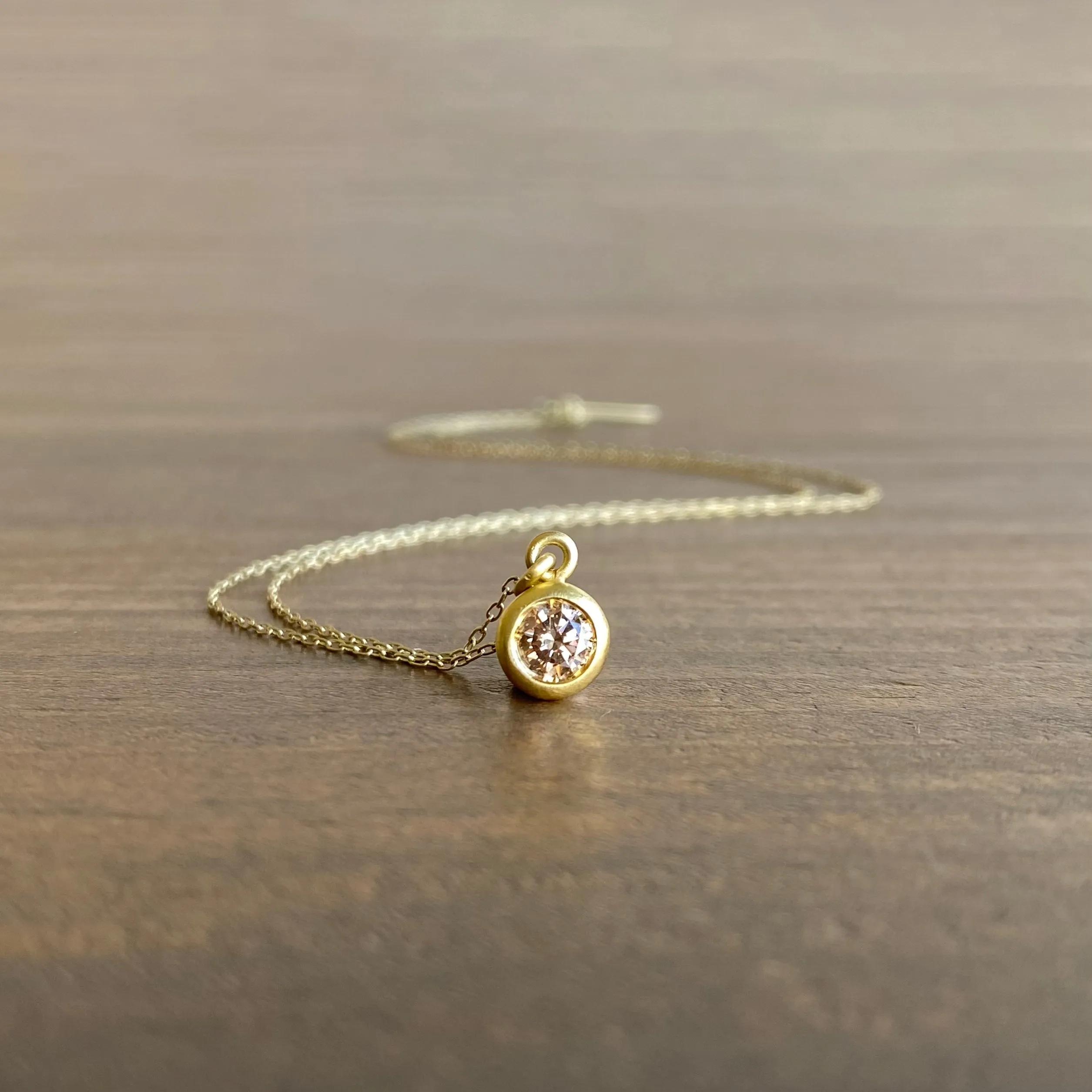 Tiny Star Champagne Diamond Pendant