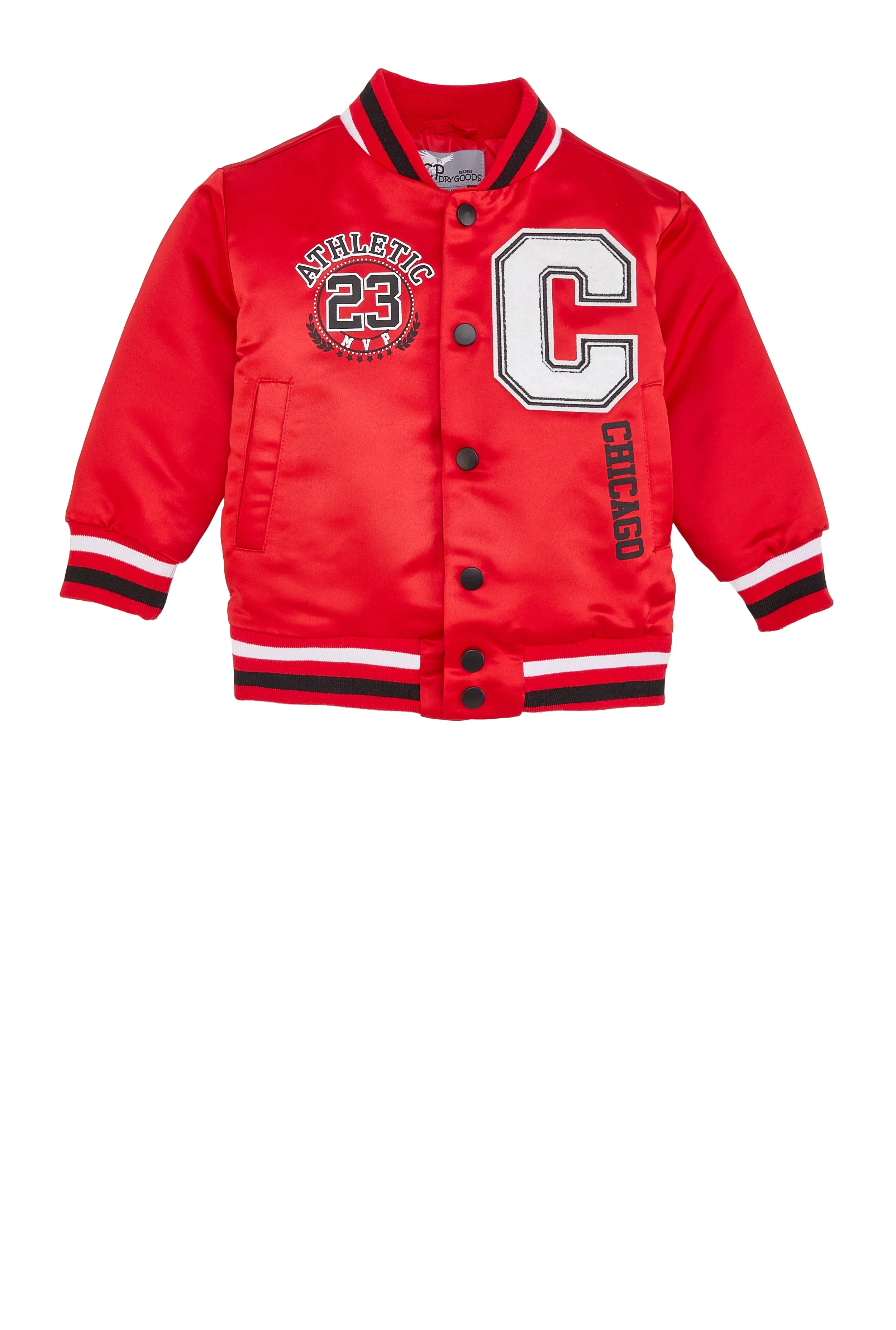 Toddler Boys City Chenille Patch Bomber Jacket