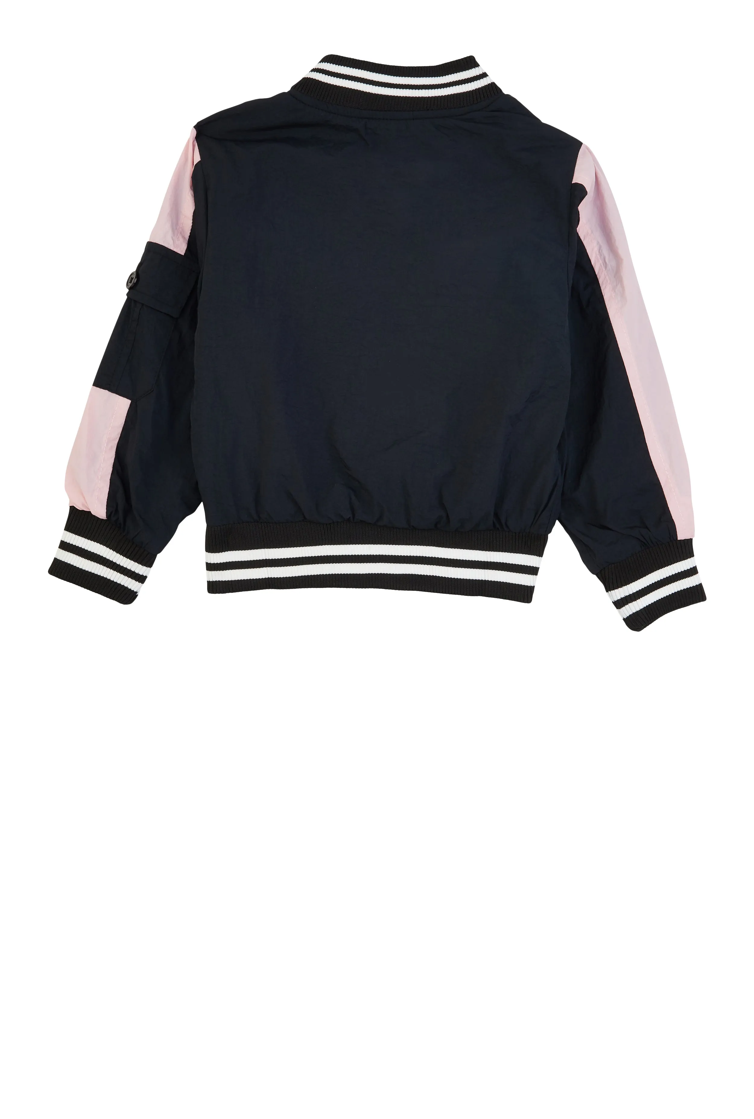 Toddler Girls Love Embroidered Varsity Bomber Jacket