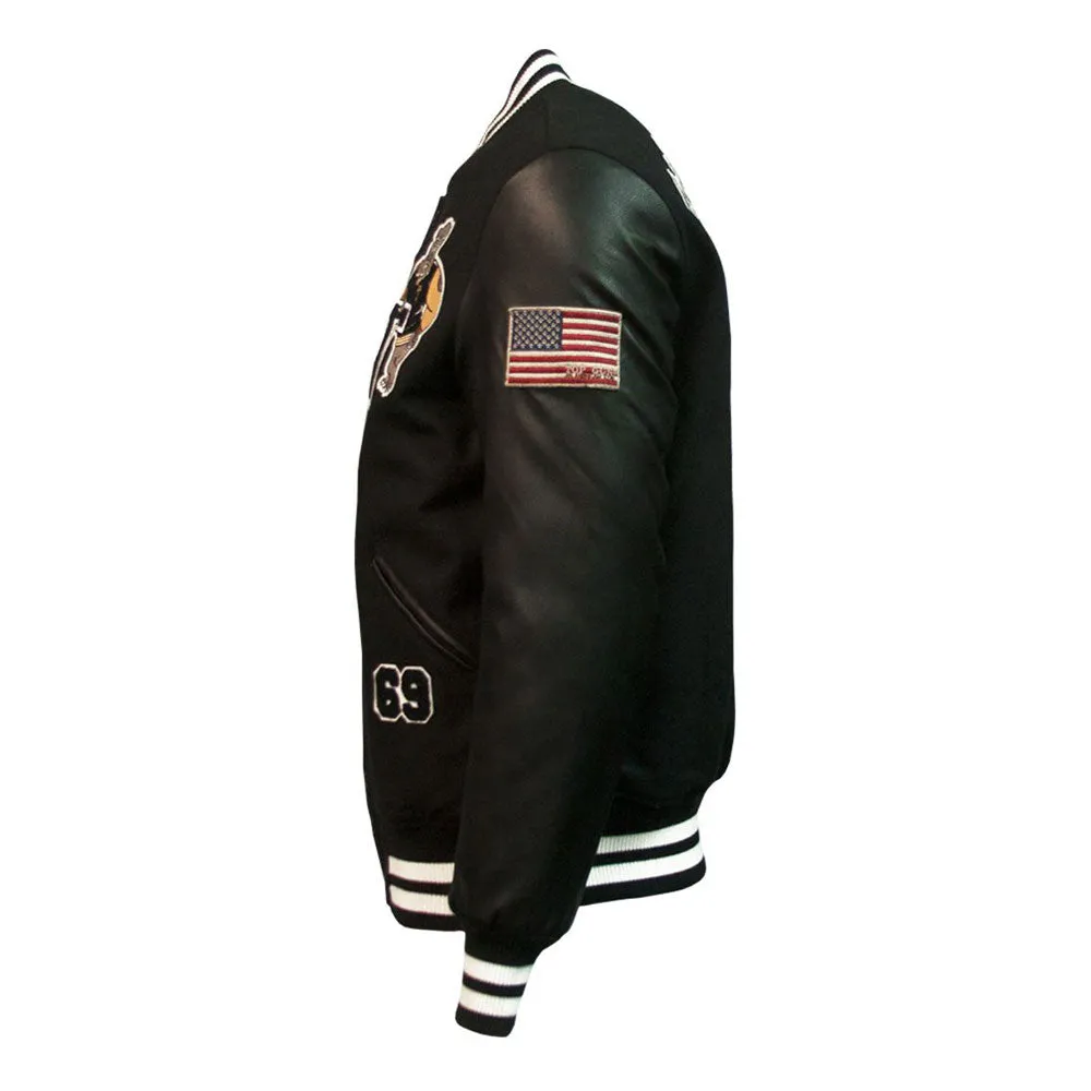 Top Gun Bulldog Wool-PU Jacket Black