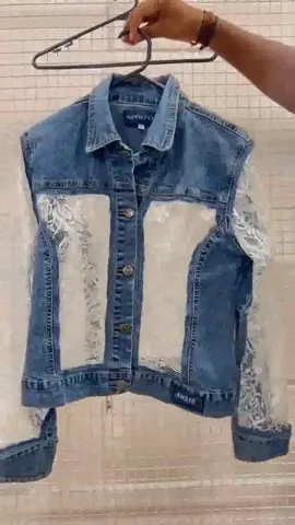 Upcycled / Reworked Ladies Denim X Lace Jacket DR10 SS24