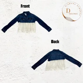 Upcycled / Reworked Ladies Denim X Lace Jacket DR10 SS24